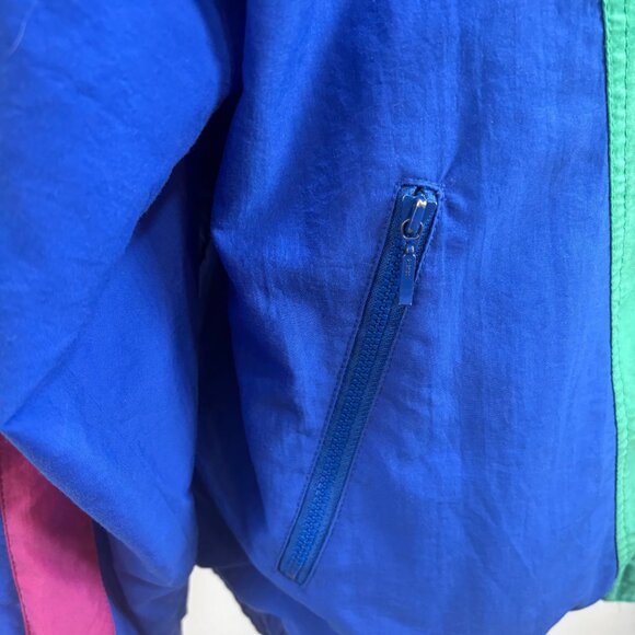 VTG Alfred Dunner 80/90s Colorblock Nylon Windbreaker Large Jacket Womens Retro - Picture 9 of 11